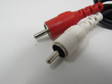 Standard Stereo Audio Connector Cable RCA x2 Length 3ft Male -- New