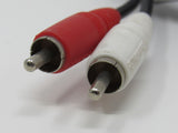 Standard Stereo Audio Connector Cable RCA x2 Length 6ft Male -- New