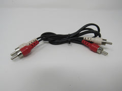 Standard Stereo Audio Connector Cable RCA x2 Length 28 Inches Male -- Used