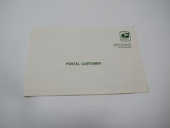 USPS Vintage Postal Customer Holiday Hours Williamsport PA Mint Never Hinged/MNH -- New