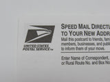 USPS Vintage Speed Mail Change of Address VF (Very Fine) Postal Card -- New