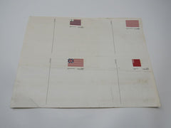 USPS UX317-36 20c USA 4 Flags Sheet Continental Colors F (Fine) Postal Card -- New