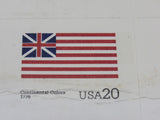 USPS UX317-36 20c USA 4 Flags Sheet Continental Colors F (Fine) Postal Card -- New