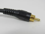Standard Mono Audio Connector Cable RCA x1 Length 5.5ft Male -- New