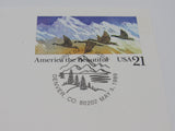 USPS UX131 Vintage 21c America The Beautiful Canada Geese & Mountains -- New