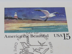 USPS UX129 Vintage 15c America The Beautiful Great Blue Heron Marsh Postal Card -- New