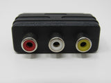 Standard TV Multi Cable Sound Vision Input Adapter Video Female L Mono R Audio -- New