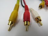 Standard Video Audio Stereo Connector Cable RCA x3 Length 5.5ft Male -- New