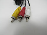 Standard Video Audio Stereo Connector Cable RCA x3 Length 5.5ft Male -- New