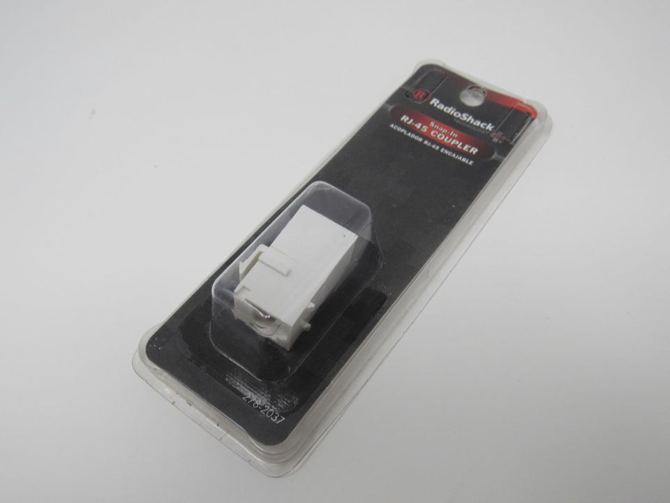 Radio Shack Snap In RJ-45 Coupler Off White Connects Cable to Cable 27