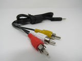 Standard Video Audio Stereo 3.5-mm Jack Adapter Cable RCA x3 Length 6ft Male -- New