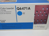 HP Print Cartridge LaserJet 3600 Q6471A Cyan Genuine/OEM -- New