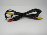Standard Video Audio Stereo Connector Cable RCA x3 Length 7ft Male -- New
