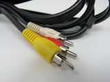 Standard Video Audio Stereo Connector Cable RCA x3 Length 7ft Male -- New