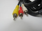 Standard Video Audio Stereo Connector Cable RCA x3 Length 7ft Male -- New