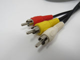 Standard Video Audio Stereo Connector Cable RCA x3 Length 7ft Male -- New