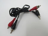 Standard Stereo Audio Splitter Cable RCA x2 Length 30 Inches Male Female -- Used