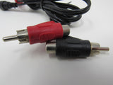 Standard Stereo Audio Splitter Cable RCA x2 Length 30 Inches Male Female -- Used