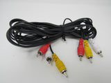 Standard Video Audio Stereo Connector Cable RCA x3 Length 9ft Male -- New