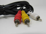 Standard Video Audio Stereo Connector Cable RCA x3 Length 9ft Male -- New