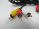 Standard Video Audio Stereo Connector Cable RCA x3 Length 9ft Male -- New