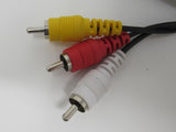 Standard Video Audio Stereo Connector Cable RCA x3 Length 9ft Male -- New