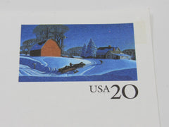 USPS Scott UX241 Vintage 20c USA Snow Mint Never Hinged/MNH Postal Card -- New
