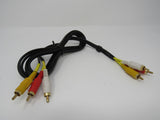 Standard Video Audio Stereo Connector Cable RCA x3 Length 5.5ft Male -- New