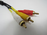 Standard Video Audio Stereo Connector Cable RCA x3 Length 5.5ft Male -- New