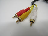 Standard Video Audio Stereo Connector Cable RCA x3 Length 5.5ft Male -- New