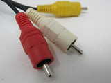 Standard Video Audio Stereo Connector Cable RCA x3 Length 55 Inches Male -- New