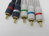 Steren Component Video Audio Stereo Connector Cable RCA x5 Length 6ft 254-606IV -- New