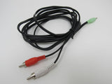 Standard Stereo Audio 3.5-mm Jack Adapter Cable RCA x2 Length 10ft Male -- New