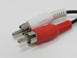 Standard Stereo Audio 3.5-mm Jack Adapter Cable RCA x2 Length 10ft Male -- New
