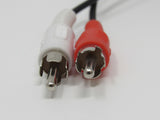 Standard Stereo Audio 3.5-mm Jack Adapter Cable RCA x2 Length 10ft Male -- New