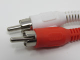 Standard Stereo Audio 3.5-mm Jack Adapter Cable RCA x2 Length 10ft Male -- New