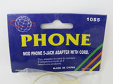 Unbranded/Generic 5 Jack Phone Adapter With Cord 1055 -- New