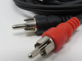 Standard Stereo Audio 3.5-mm Jack Connector Cable RCA x2 Length 5.5 ft Male -- New