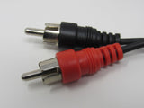 Standard Stereo Audio 3.5-mm Jack Connector Cable RCA x2 Length 5.5 ft Male -- New