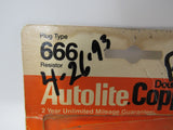 Autolite Double Copper Spark Plugs Lot of 2 666 -- New