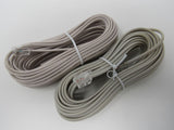 Standard Set Of 2 Phone Cords Cable Length 25 ft RJ 11 -- New