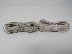 Standard Set Of 2 Phone Cords Cable Length 25 ft RJ 11 -- New