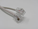 Standard Set Of 2 Phone Cords Cable Length 25 ft RJ 11 -- New