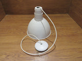 Designer Hanging Light Fixture 12-in White 46 Inch Cord -- Used