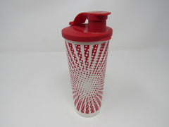 Tupperware Tumbler Cup Red/White 16 ounces 501-7L4 -- Used