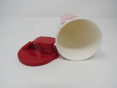 Tupperware Tumbler Cup Red/White 16 ounces 501-7L4 -- Used