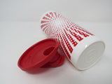 Tupperware Tumbler Cup Red/White 16 ounces 501-7L4 -- Used