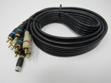 Standard RCA Component Video Audio Connector Cables RCA x5 Length 5.5 ft -- Used