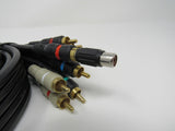 Standard RCA Component Video Audio Connector Cables RCA x5 Length 5.5 ft -- Used