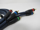 Standard RGB Component Video Transfer Connector Cable RCA x3 Length 5.5 ft -- Used